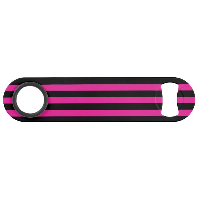 Fuchsia and black candy stripes (Back Horizontal)