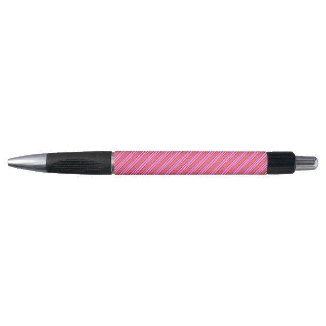 Fuchsia and living coral five stripes pattern (Front)