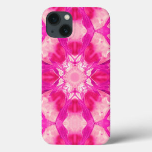 Fuchsia and Pastel Pink Tie Dye Pattern iPhone 13 Case