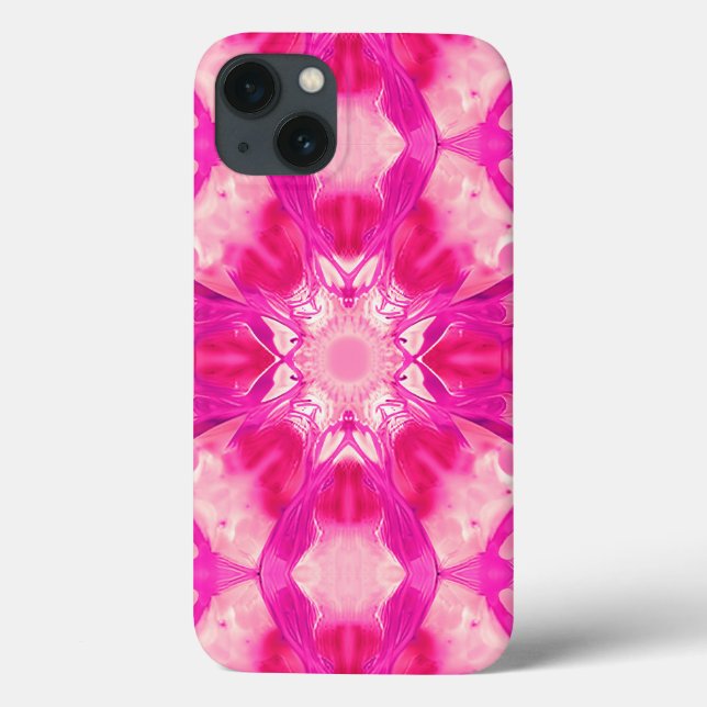 Fuchsia and Pastel Pink Tie Dye Pattern Case-Mate iPhone Case (Back)