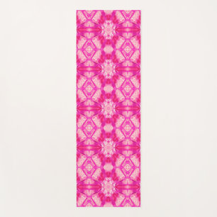 Fuchsia and Pastel Pink Tie Dye Pattern  Yoga Mat