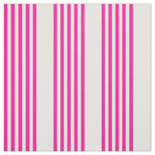 Fuchsia and white five stripes pattern fabric