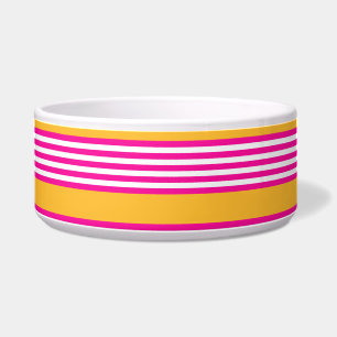Fuchsia and yellow five stripes pattern