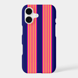 Fuchsia and yellow stripes with navy blue
