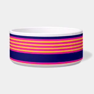 Fuchsia and yellow stripes with navy blue