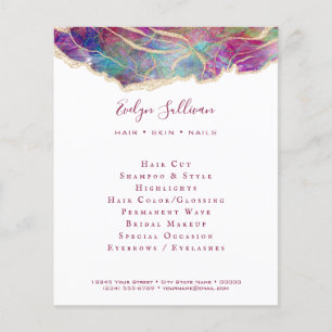 Fuchsia Aquamarine Opal Design Flyer