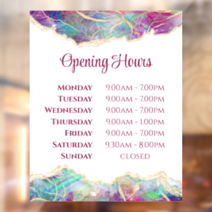 Fuchsia Aquamarine Opal Design Opening Hours