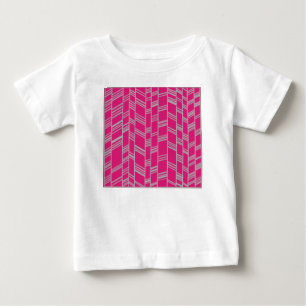 Fuchsia Art Deco Lines  Baby T-Shirt