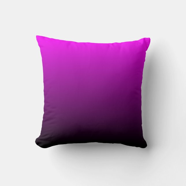 Fuchsia Black Ombre Cushion (Front)