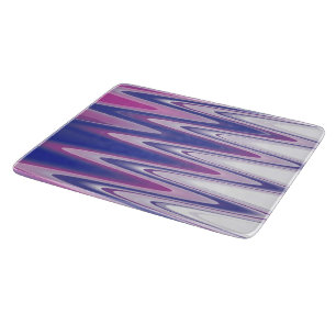 Fuchsia blue gray cutting board