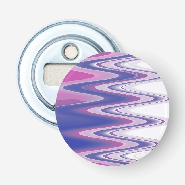 Fuchsia blue grey bottle opener (Front)