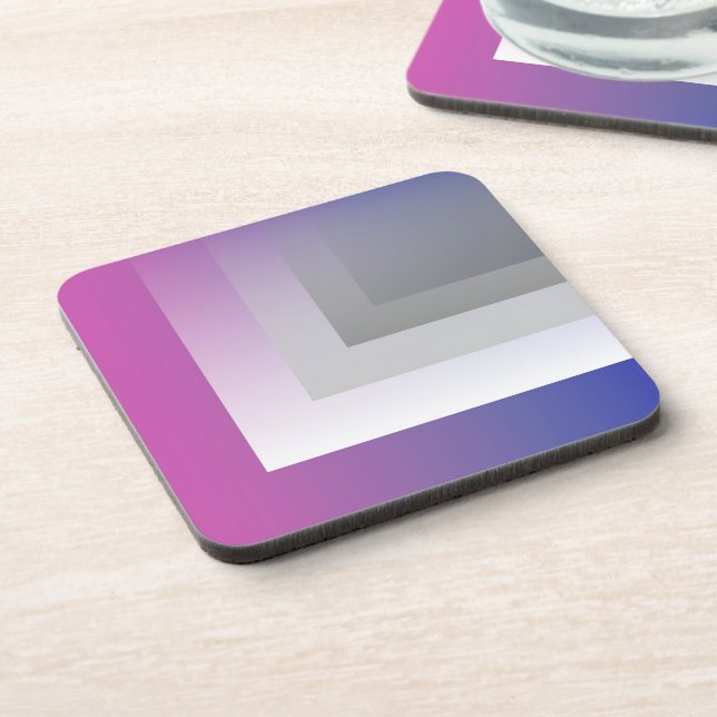 Fuchsia blue grey coaster (Left Side)