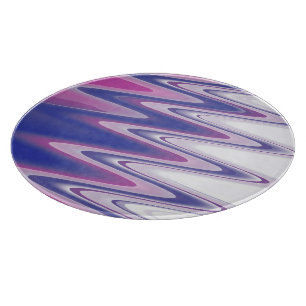 Fuchsia blue grey cutting board