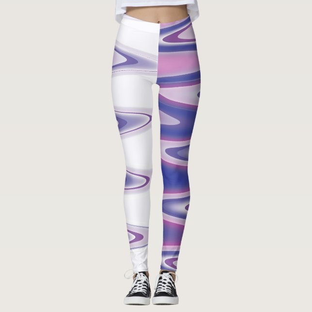 Fuchsia blue grey leggings (Front)