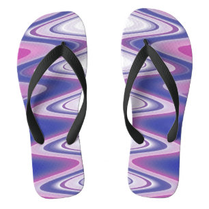 Fuchsia blue grey thongs