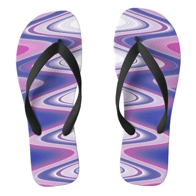 Fuchsia blue grey thongs (Footbed)