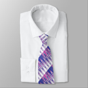 Fuchsia blue grey tie