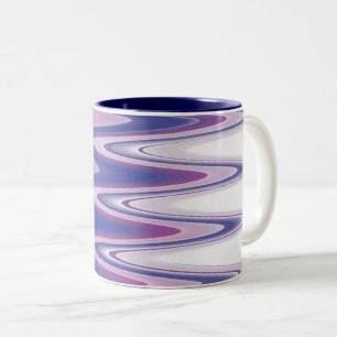 Fuchsia blue grey Two-Tone coffee mug