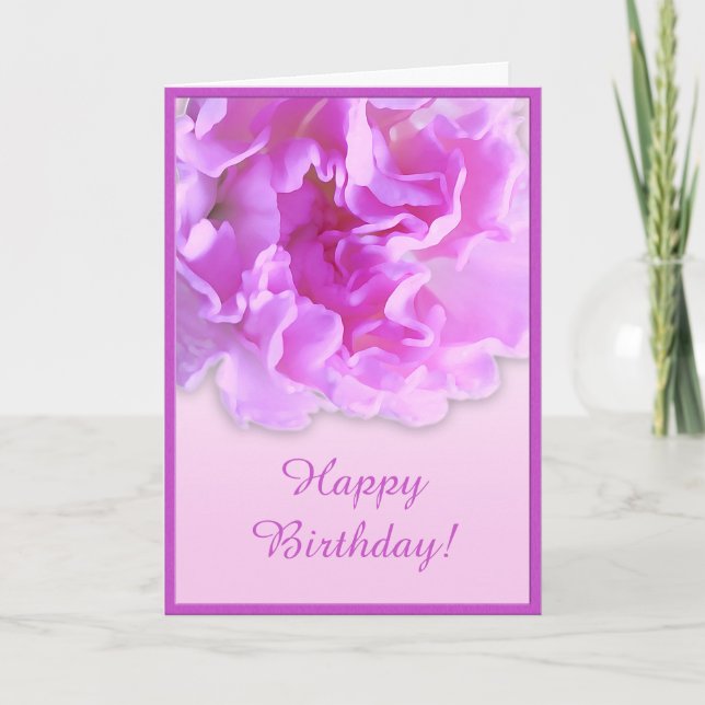 Fuchsia Carnation Card (Front)