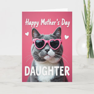 Fuchsia Cat Sweet Mothers Day Card