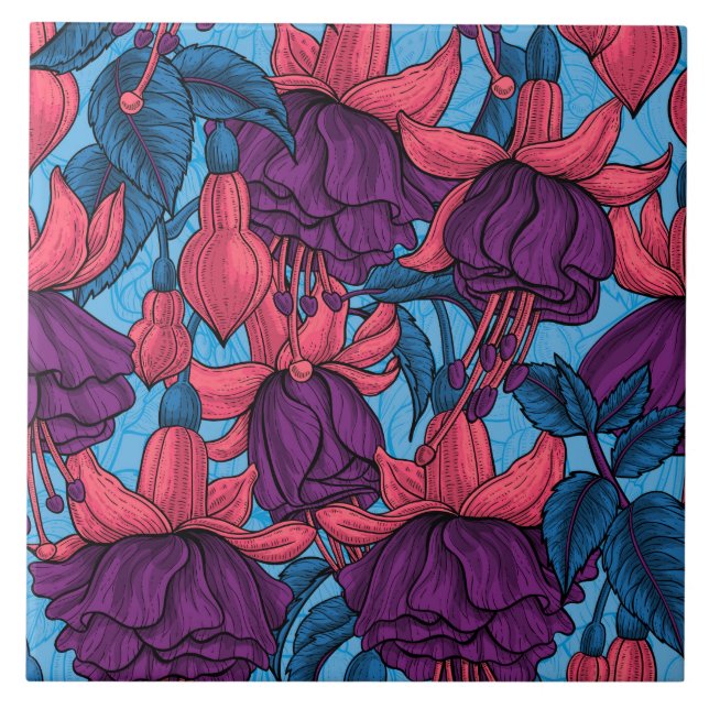 Fuchsia Ceramic Tile (Front)
