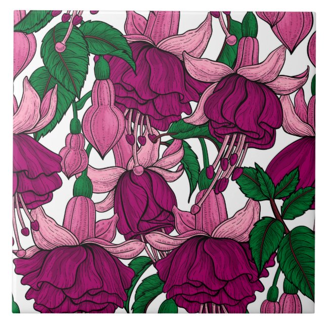 Fuchsia Ceramic Tile (Front)