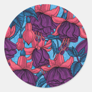 Fuchsia Classic Round Sticker