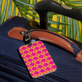 Fuchsia Diamond Luggage Tag