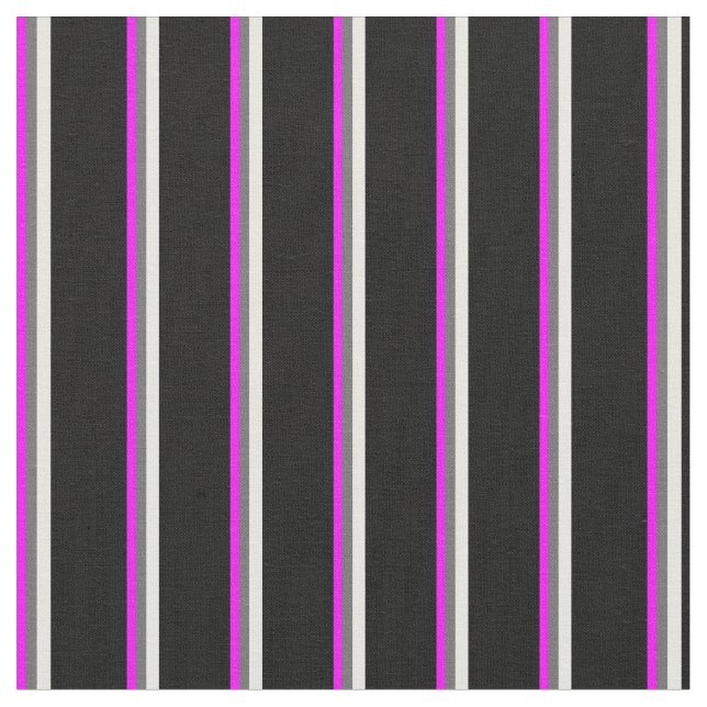 Fuchsia, Dim Grey, Mint Cream, and Black Coloured Fabric (Close Up)