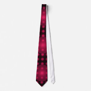 Fuchsia Disco Matrix Fractal Art Tie