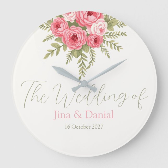 Fuchsia Dream Large Clock (Front)