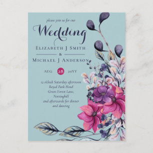 Fuchsia Dreams Co-ordinates Sage and Deep Pink Postcard