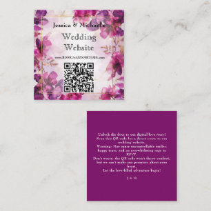 Fuchsia Enchantment: Watercolor Enclosure Card