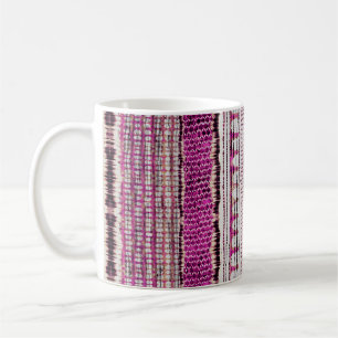 Fuchsia Ethnic Border Abstract Coffee Mug