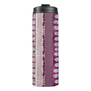 Fuchsia Ethnic Border Abstract Thermal Tumbler