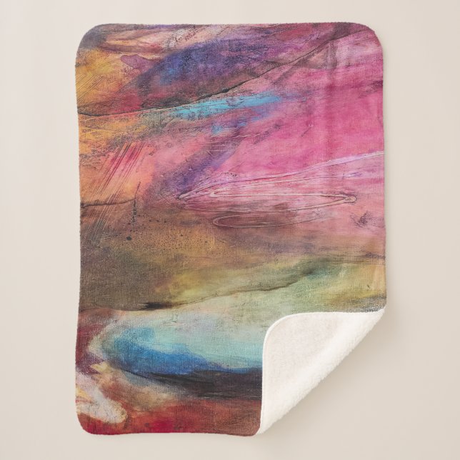 Fuchsia Expression Sherpa Blanket (Front)
