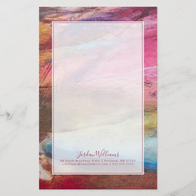 Fuchsia Expression Stationery (Front)