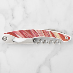 Fuchsia Feather Fringe Corkscrew