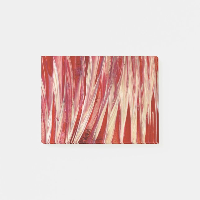 Fuchsia Feather Fringe Post-it Notes (Front)