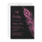Fuchsia Feathers Sweet 16 Birthday Invitation