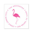 Fuchsia Flamingo | Custom Circular Return Address