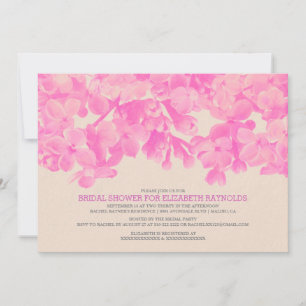 Fuchsia Floral Bridal Shower Invitations
