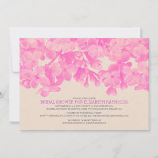 Fuchsia Floral Bridal Shower Invitations