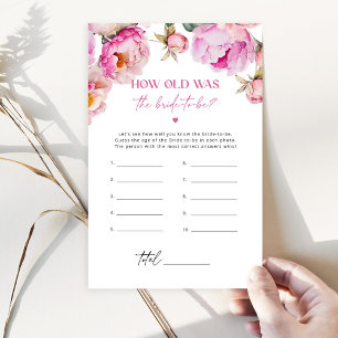 Fuchsia floral How old was the bride to be game