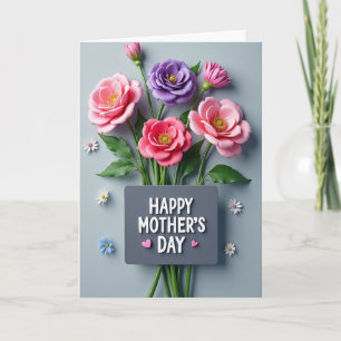Fuchsia Floral Message Texture Card