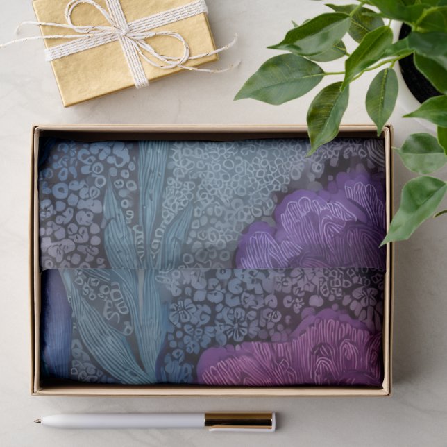 Fuchsia floral tissue paper (Gift)