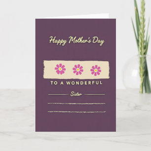 Fuchsia Flower Mothers Day Card