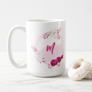 fuchsia flowers botanical coffee mug