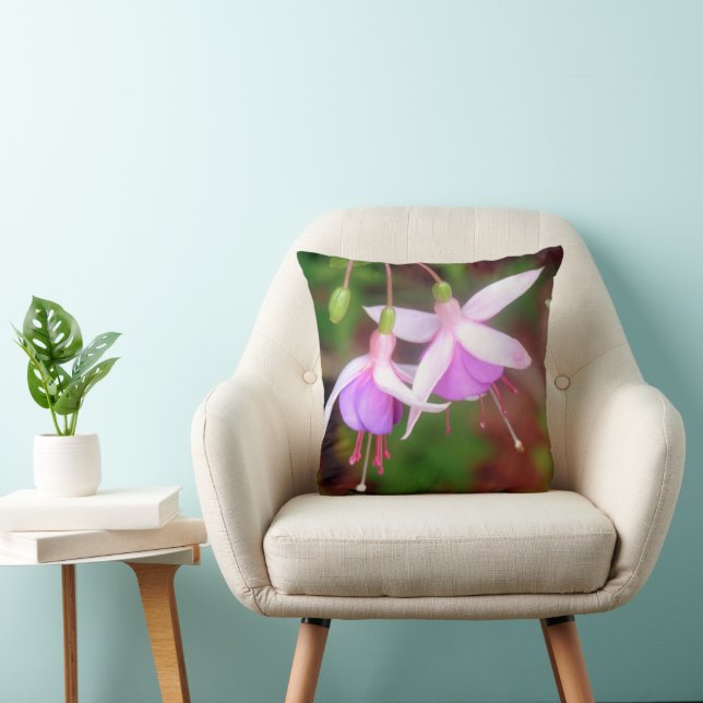Fuchsia Flowers Cushion (Chair)