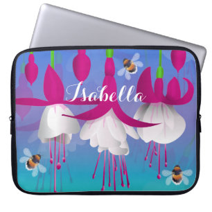 Fuchsia Flowers Laptop Sleeve